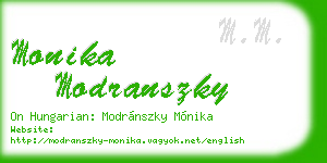 monika modranszky business card