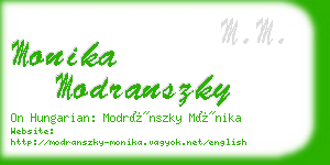 monika modranszky business card